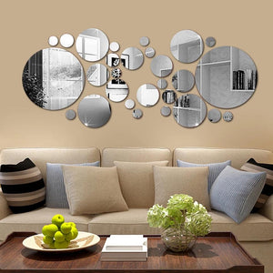 Acrylic Big Circle Decor Mirrors set - My Store