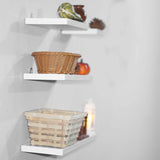 Wall Mounted White & Black Floating Shelves - My Store