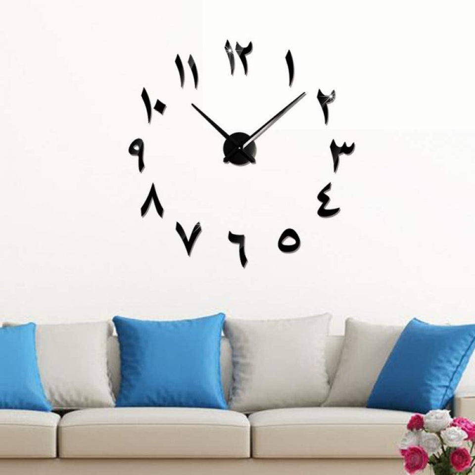 Acrylic Wall Clocks with big needles(arabic) - My Store