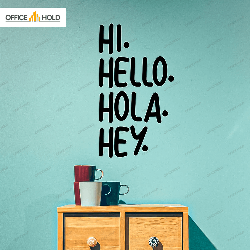 Hi Hello Hola Hey Multi-Language Wall Art Decor - My Store