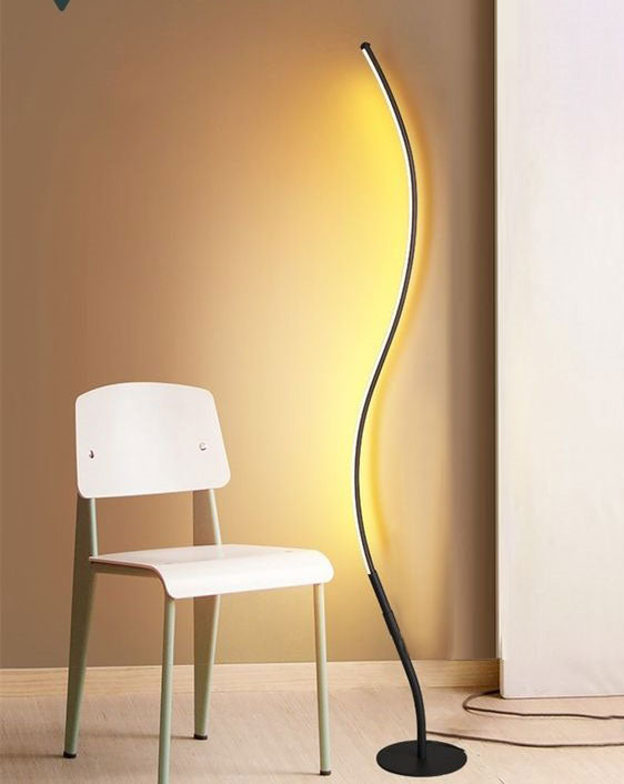 MODERN WAVY TWISTED STANDING CORNER NEON LAMP - My Store