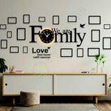 Big Family Frames Clock with rope light - My Store