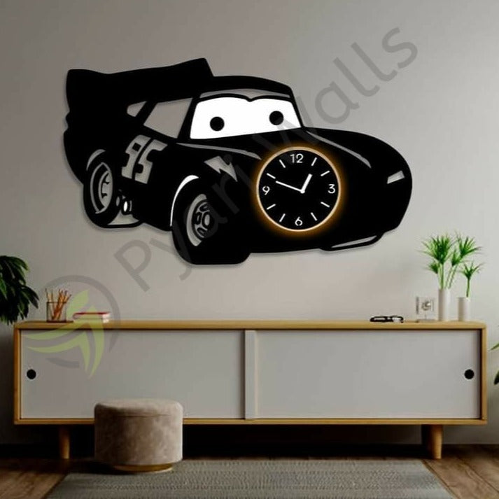 Cars clock 95 (big) kids room clock - Wall Clock - My Store