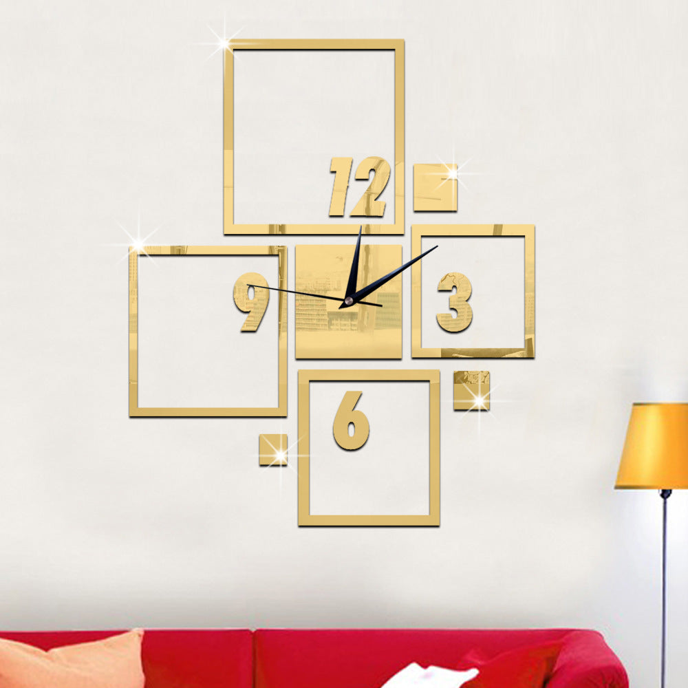 Acrylic decor clock : DM03 GOLD - My Store