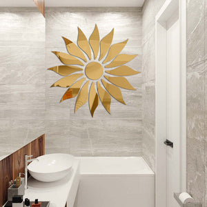 Silver Sunflower Home Decor Mirror(Acrylic) - My Store