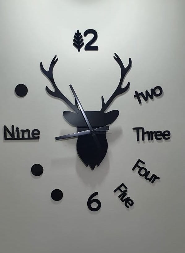 Deer Wall Clock Large - Hot Selling markhor - My Store