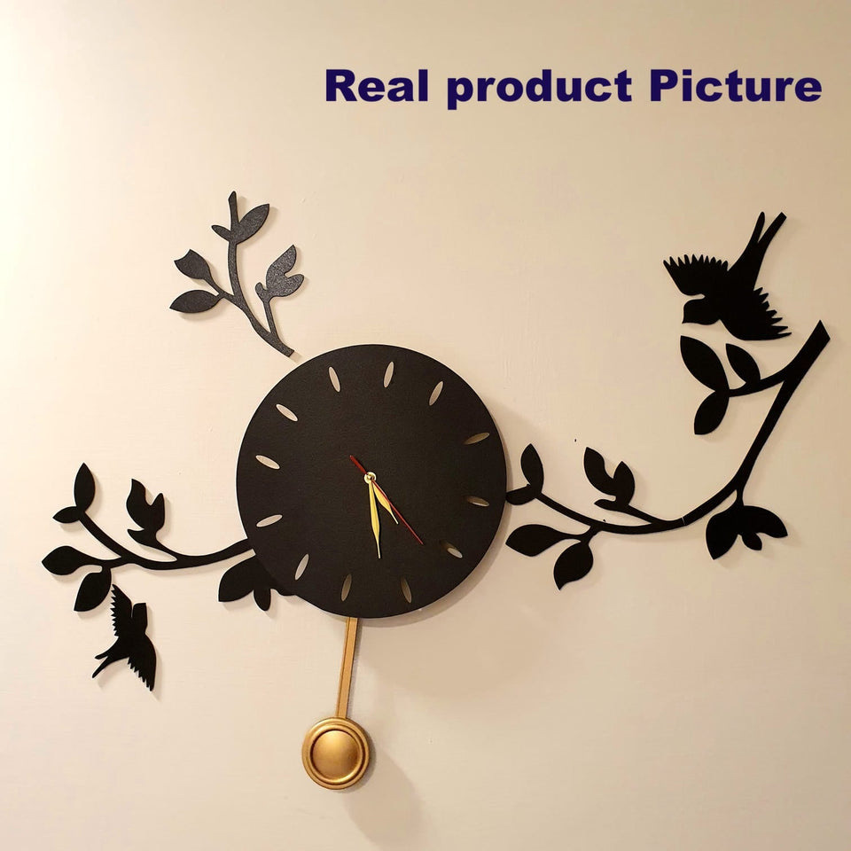 Birds on Branches Scenic Pendulum Clock - My Store