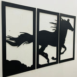 Wooden Wall decor Horse Scenery - My Store