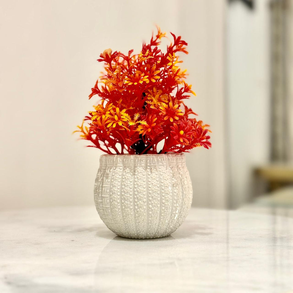 Miniature Tree planter for Home and Office Decor (Orange Color) - My Store