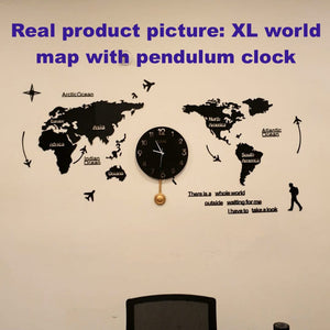 World Map Wall Clock - Wall Clock - My Store