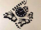 Butterflies with Stars Clock - My Store